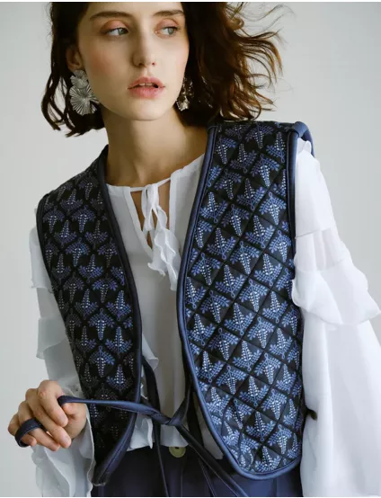 Картинка Жилет "Акація" синій