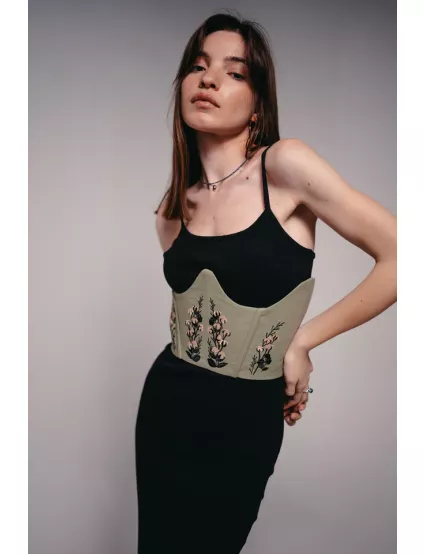 Картинка Корсет з вишивкою бавовни 