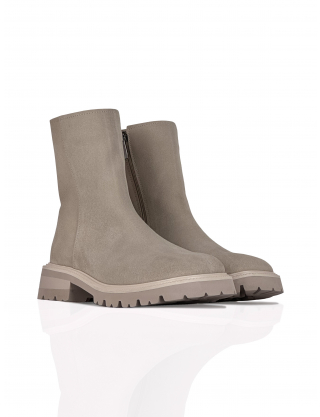 Картинка Черевики бежеві замшеві