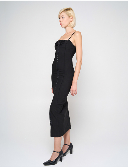 Картинка Сукня "MELANY" міді чорна