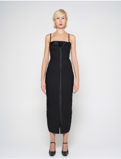 Картинка Сукня "MELANY" міді чорна