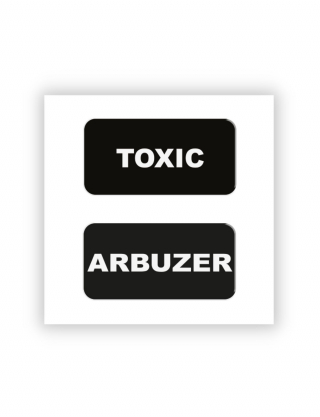 Картинка 3D-стікер із написами Toxic і Arbuzeр