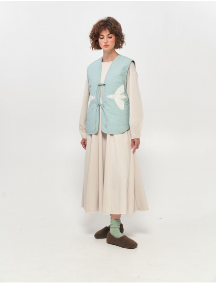 Картинка Жилет стьобаний "Летюча риба" блакитний