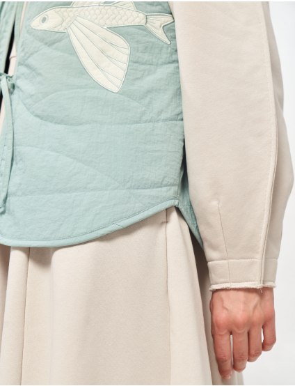 Картинка Жилет стьобаний "Летюча риба" блакитний