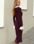 Картинка Сукня міді бордова