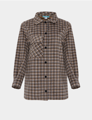 Картинка Сорочка в клітинку з накладною кишенею