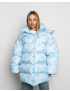 Картинка Пуховик блакитний з квітами