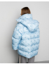 Картинка Пуховик блакитний з квітами