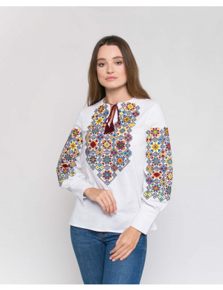 Картинка Вишиванка "Мозаїка" біла 