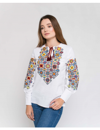 Картинка Вишиванка "Мозаїка" біла 