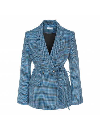 Картинка Піджак блакитний картатий