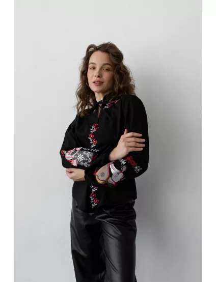 Картинка Вишиванка "Галя й Іванко" чорна