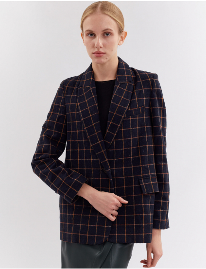 Картинка Піджак темно-синій з принтом