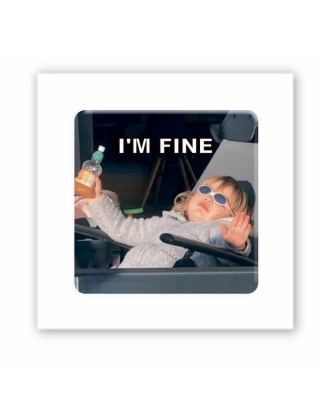 Картинка Об'ємна наліпка "I'm fine"