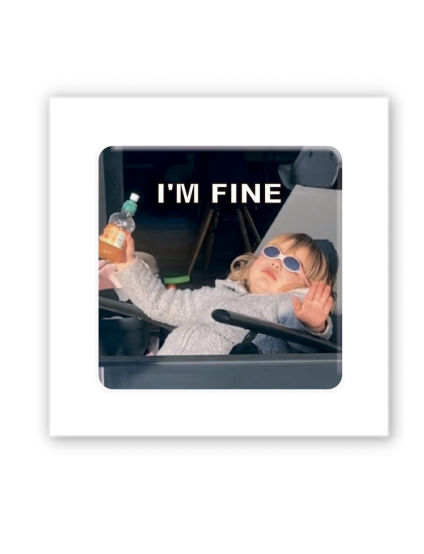 Картинка Об'ємна наліпка "I'm fine"