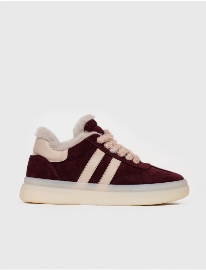 Картинка Кросівки бордові замшеві