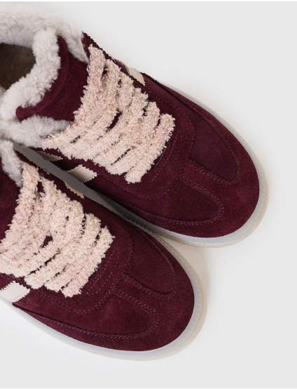 Картинка Кросівки бордові замшеві