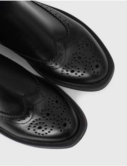 Картинка Черевики чорні шкіряні