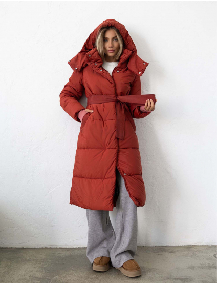 Картинка Пуховик бордовий