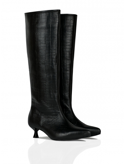 Картинка Чоботи чорні шкіряні