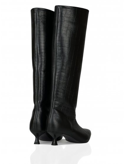 Картинка Чоботи чорні шкіряні