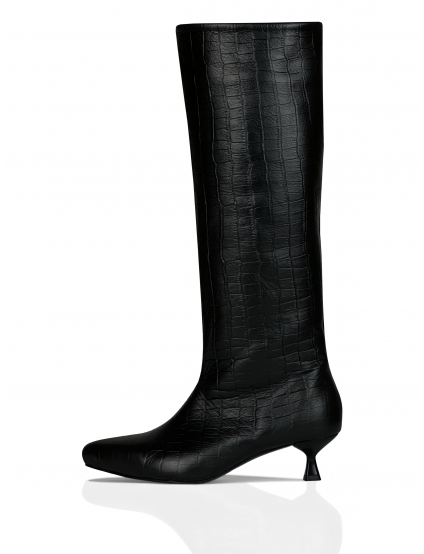 Картинка Чоботи чорні шкіряні