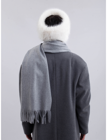 Картинка Пов'язка  біла хутряна