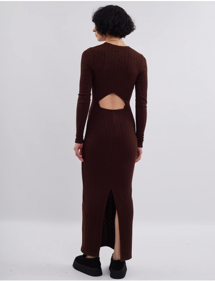 Картинка Сукня максі темно-коричнева