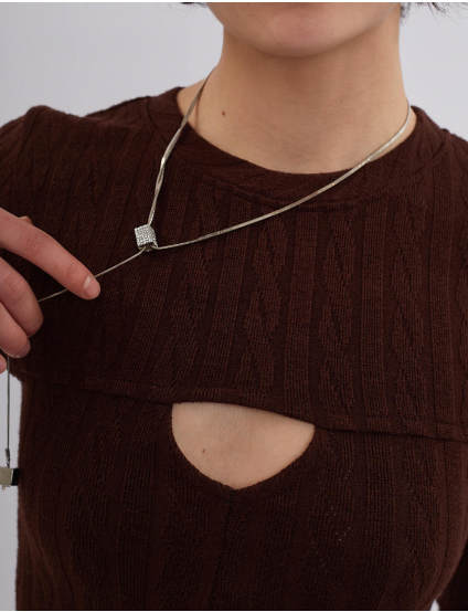 Картинка Сукня максі темно-коричнева