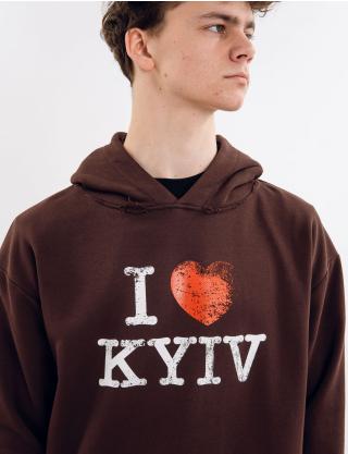 Картинка Худі коричневе з принтом