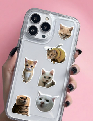 Картинка Об'ємні наліпки "Fanny cats mems"