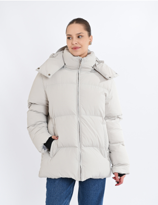 Картинка Пуховик світло-сірий