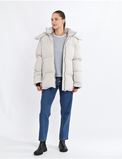 Картинка Пуховик світло-сірий