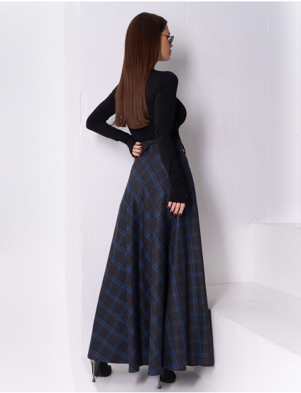 Картинка Спідниця максі чорна з принтом