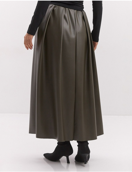 Картинка Спідниця максі темно-зелена
