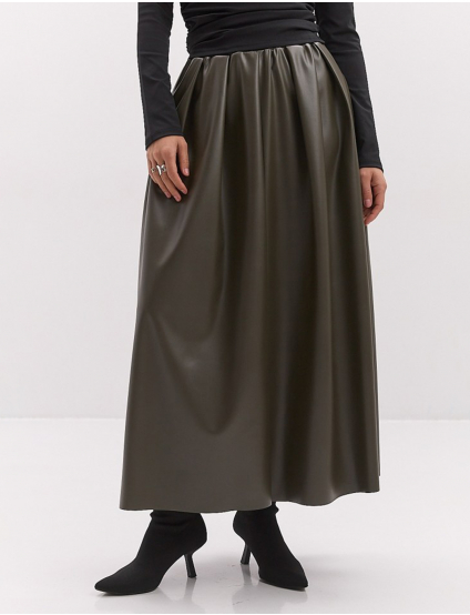 Картинка Спідниця максі темно-зелена