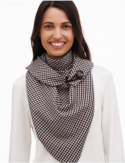 Картинка Шарф темно-коричневий з принтом