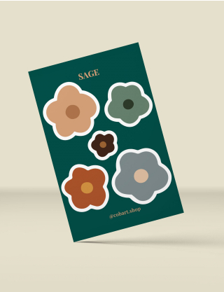 Картинка Об’ємні cтікери Sage
