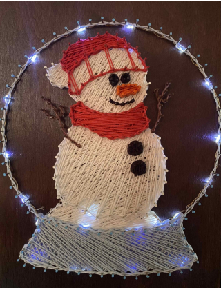 Картинка Набір для творчості String Art Сніговик