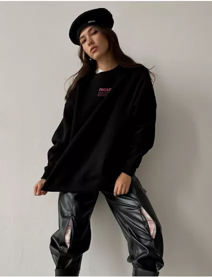 Картинка Світшот чорний з принтом