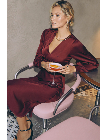 Картинка Сукня бордова