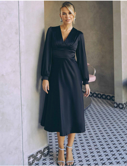 Картинка Сукня міді чорна