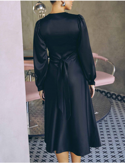 Картинка Сукня міді чорна