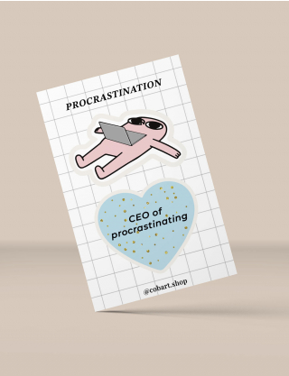 Картинка Об'ємні стікери"Procastinator"
