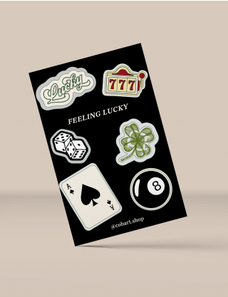 Картинка Об'ємні стікери "Feeling lucky"