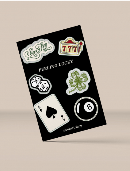 Картинка Об'ємні стікери "Feeling lucky"