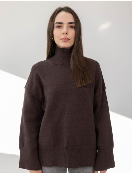 Картинка Светр темно-коричневий