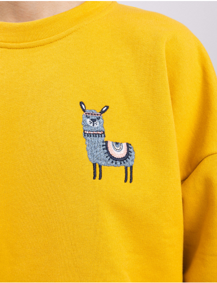 Картинка Світшот жовтий з вишивкою