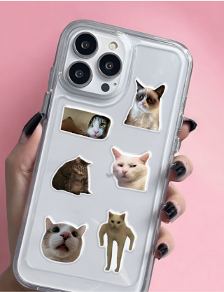 Картинка Об'ємні наліпки "Сats mood mems"