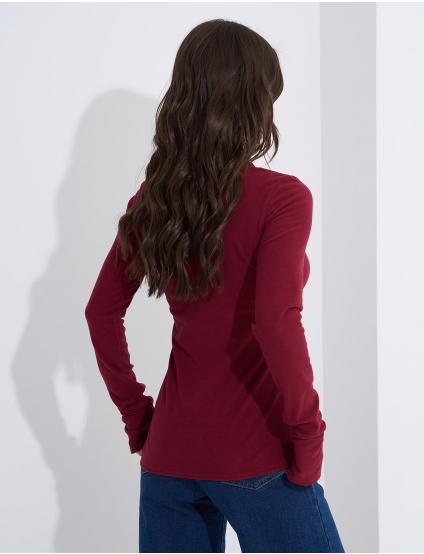 Картинка Лонгслів бордовий